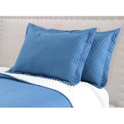 ANDES - QUILT CHIPORRO LISO 2 PZ AZUL